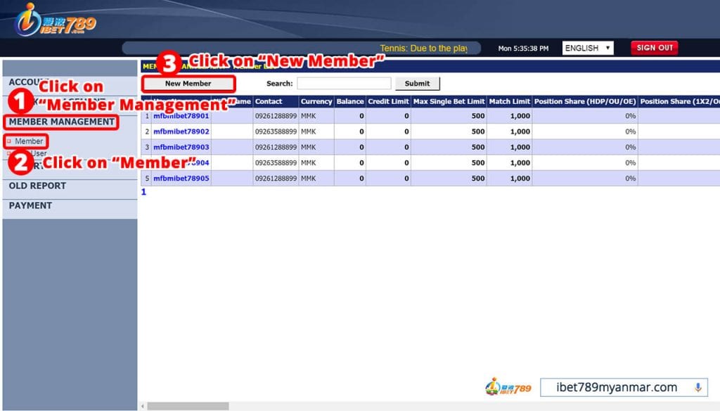 ibet789 agent create new member